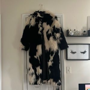 nasty gall full length fur coat, worn once